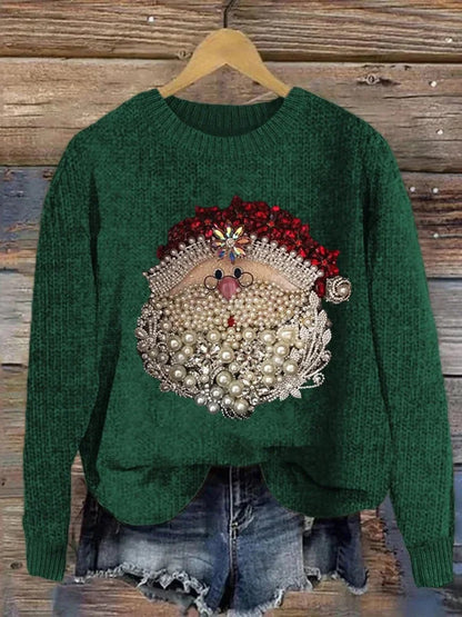 Round-Neck Pullover Creative Printing Sweater