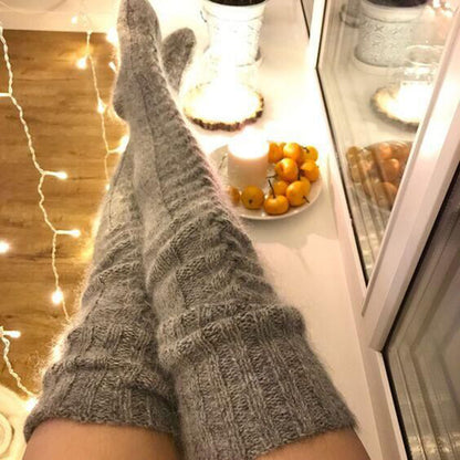 Over The Knee Lengthened Long Tube Knitted Pile Socks