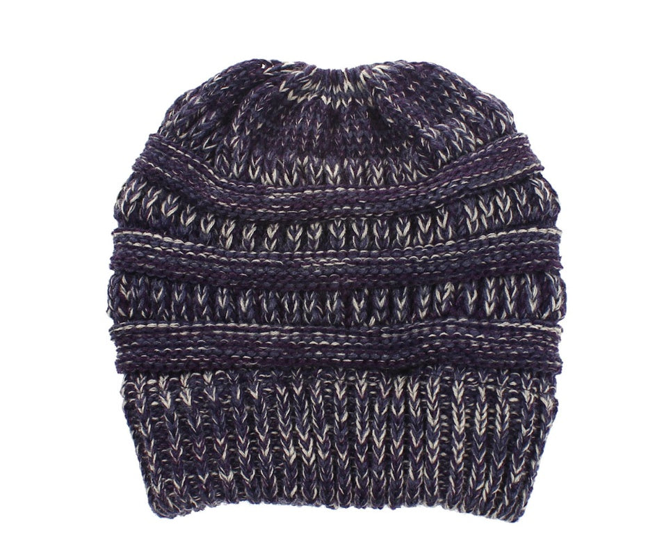 Mixed Color Knitted Wool Hat