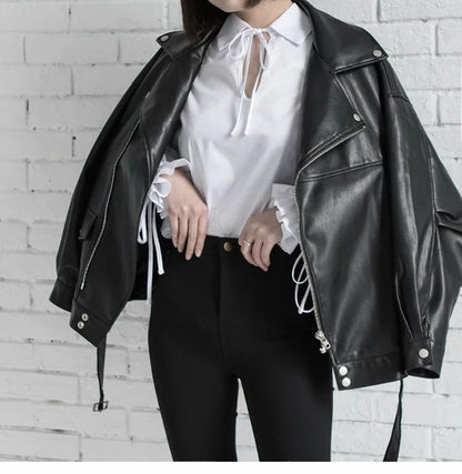 Leather Student Motorcycle Jacket