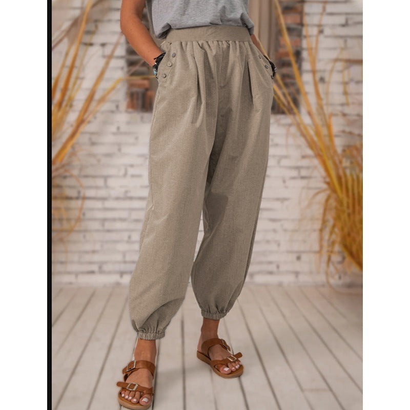 Pocket Polyester Cotton Pants