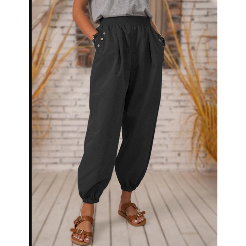 Pocket Polyester Cotton Pants