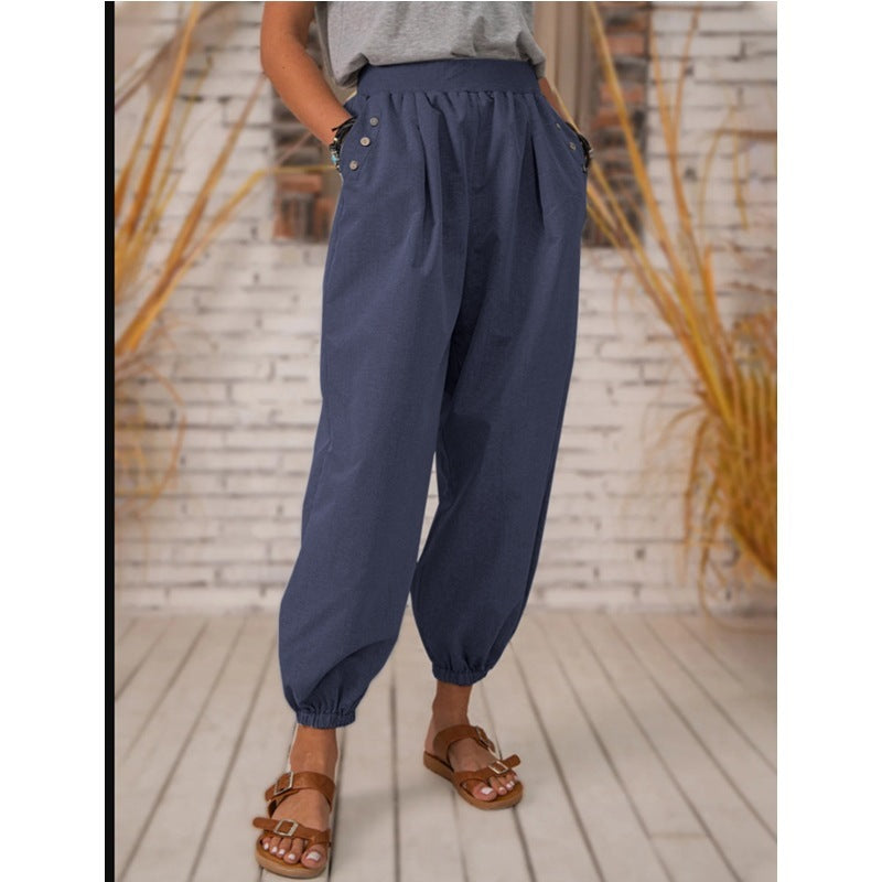 Pocket Polyester Cotton Pants