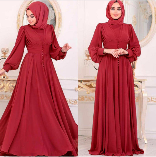 Long Sleeve Chiffon Dress