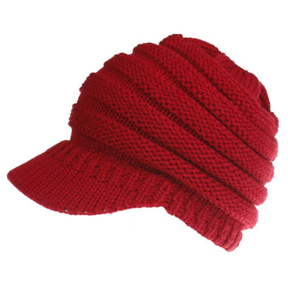 Women Ponytail Beanies Winter Hats