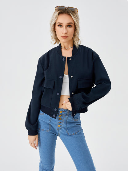 Cropped Bomber Jacket