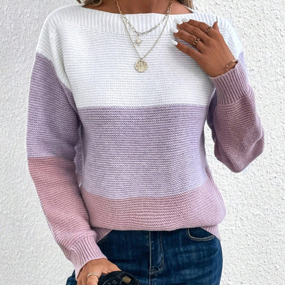 Pullover Knitted Round Neck Sweater