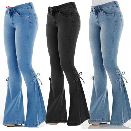 Mid-Waisted Stretch Jeans