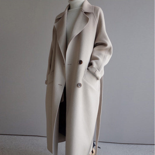 Womens Lapel Cashmere Coat