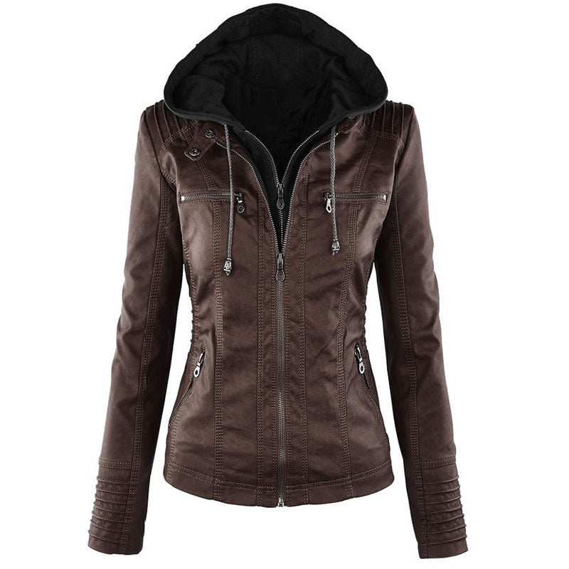 Detachable Hooded Jacket With Pockets