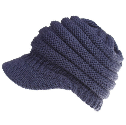 Women Ponytail Beanies Winter Hats