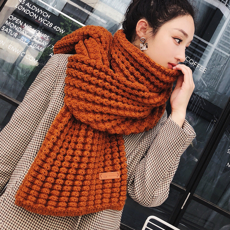 Simple Thick Warm Woolen Scarf