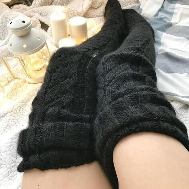 Over The Knee Lengthened Long Tube Knitted Pile Socks