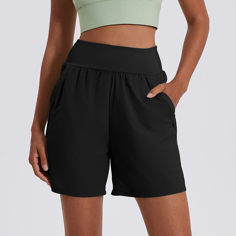 No Lining Loose High Waist Running Belly Pant