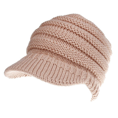 Women Ponytail Beanies Winter Hats