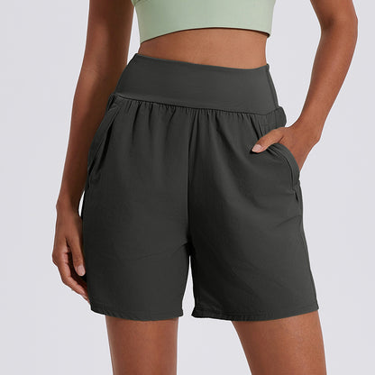 No Lining Loose High Waist Running Belly Pant