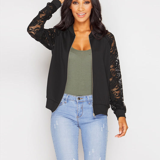 Bomber Jacket With Lace