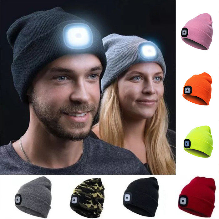 Knitted Hat With Light Glowing