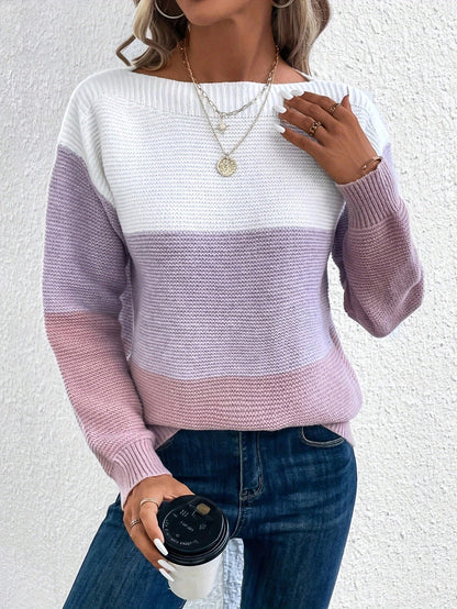 Pullover Knitted Round Neck Sweater