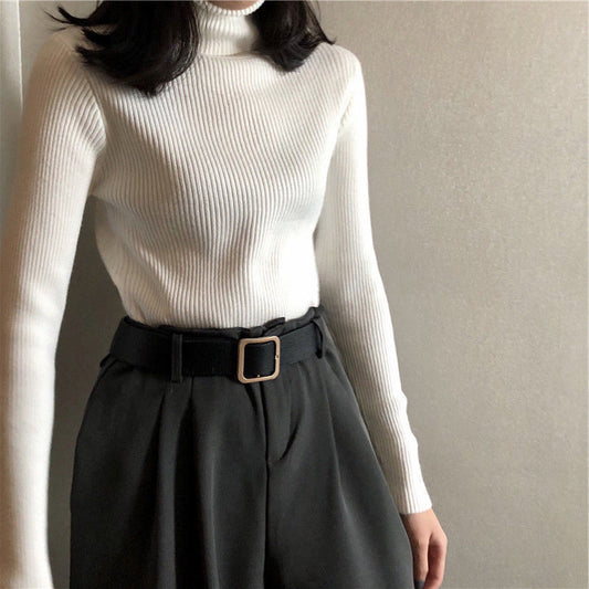 Knitted Bottoming Shirt Turtleneck Sweater