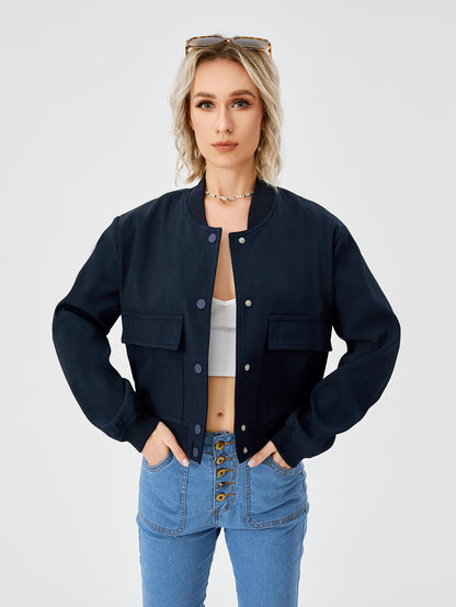 Cropped Bomber Jacket